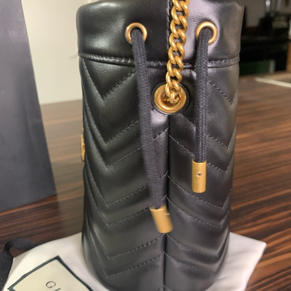 NWT Gucci Marmont Mini Bucket Bag - Picture 4 of 16